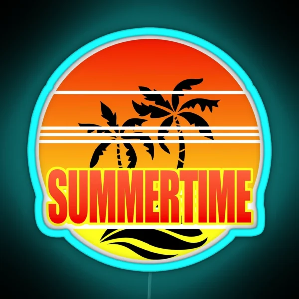 Summer 2019 Summer Sun Palm Trees RGB Neon Sign