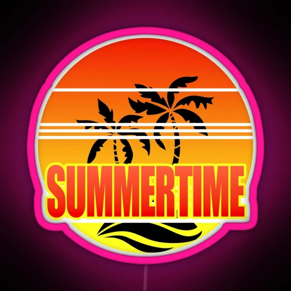 Summer 2019 Summer Sun Palm Trees RGB Neon Sign