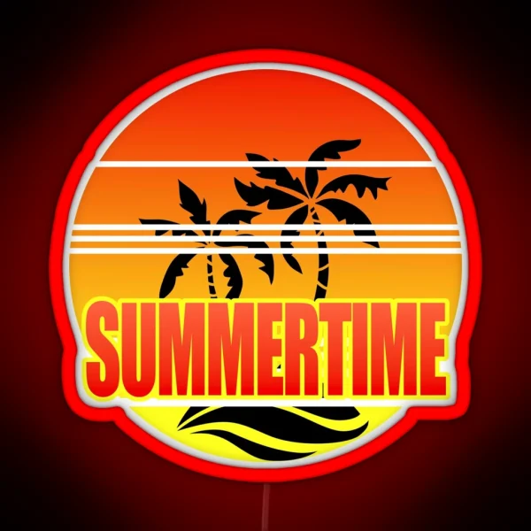 Summer 2019 Summer Sun Palm Trees RGB Neon Sign