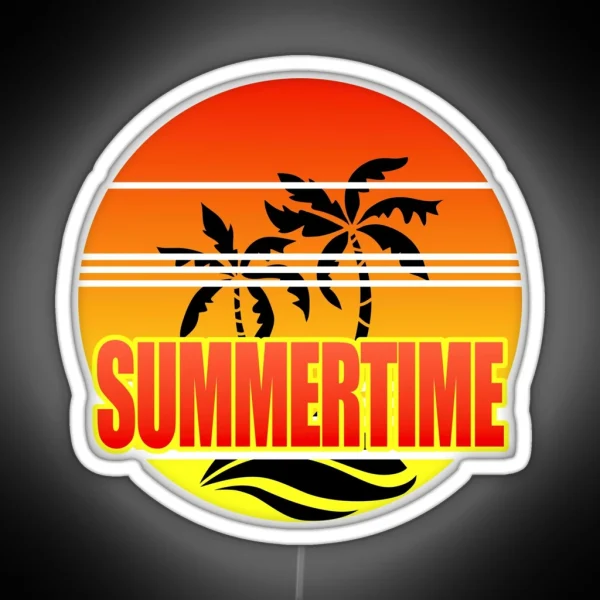 Summer 2019 Summer Sun Palm Trees RGB Neon Sign