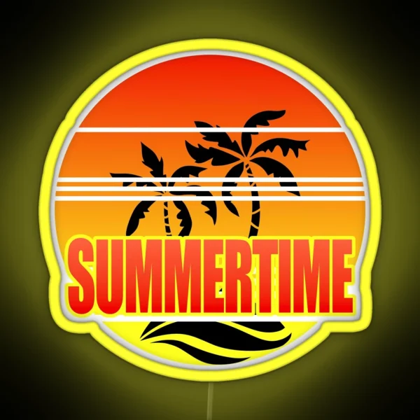 Summer 2019 Summer Sun Palm Trees RGB Neon Sign