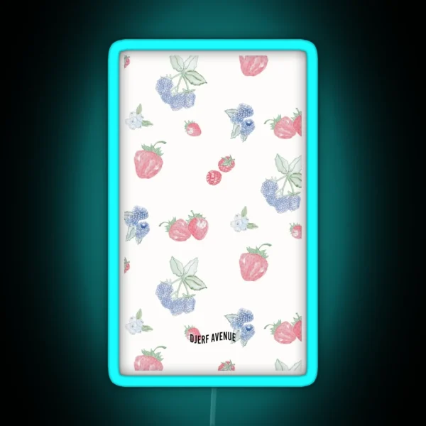 Summer Berries Print RGB Neon Sign