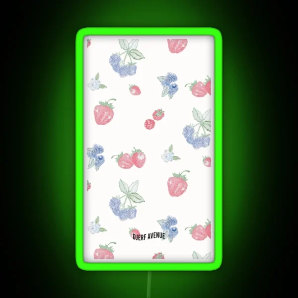 Summer Berries Print RGB Neon Sign