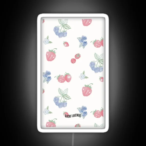 Summer Berries Print RGB Neon Sign