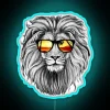 Vibrant Summer Lion RGB Neon Wall Sign with Colorful Ambient Lighting