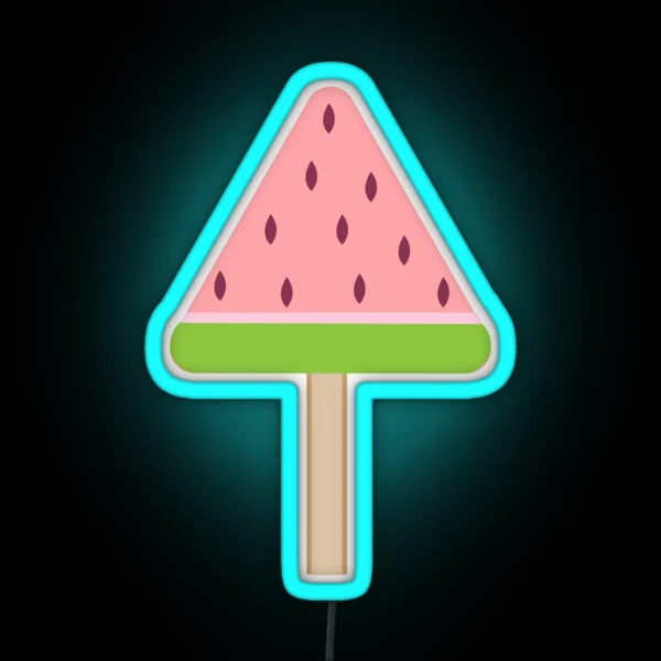 Summer Watermelon Popcicle RGB Neon Sign