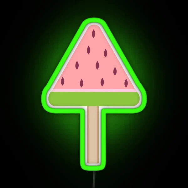 Summer Watermelon Popcicle RGB Neon Sign