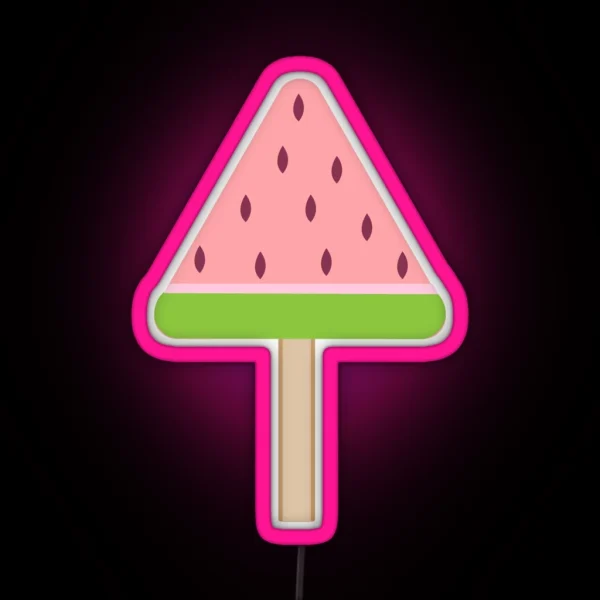 Summer Watermelon Popcicle RGB Neon Sign