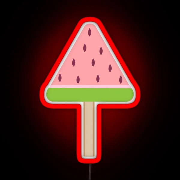 Summer Watermelon Popcicle RGB Neon Sign