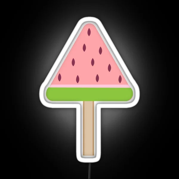 Summer Watermelon Popcicle RGB Neon Sign