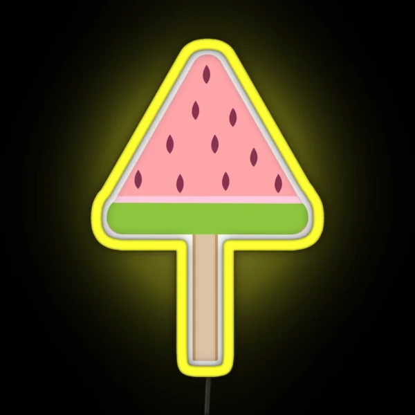 Summer Watermelon Popcicle RGB Neon Sign