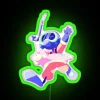 Vibrant summer decor pyrotechnic inspired RGB glow neon wall sign
