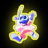 Vibrant colorful programmable LED display with customizable summer theme messages
