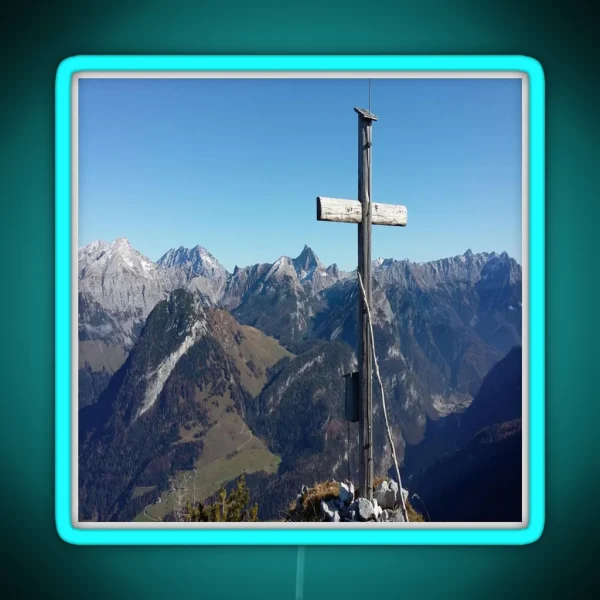 Summit Cross Alps RGB Neon Sign