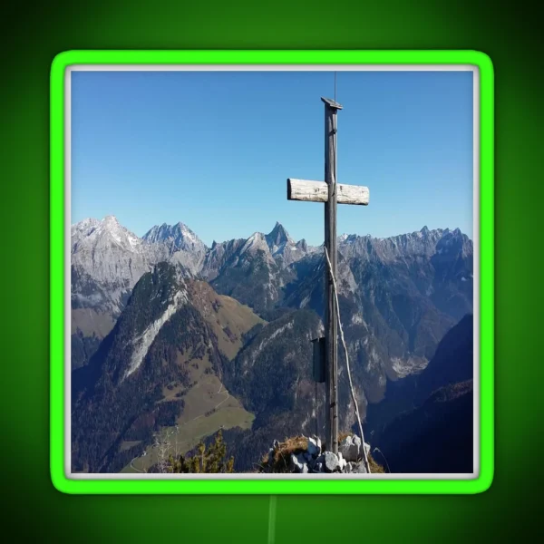 Summit Cross Alps RGB Neon Sign