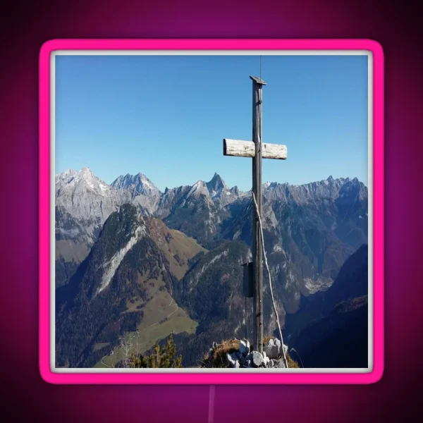 Summit Cross Alps RGB Neon Sign