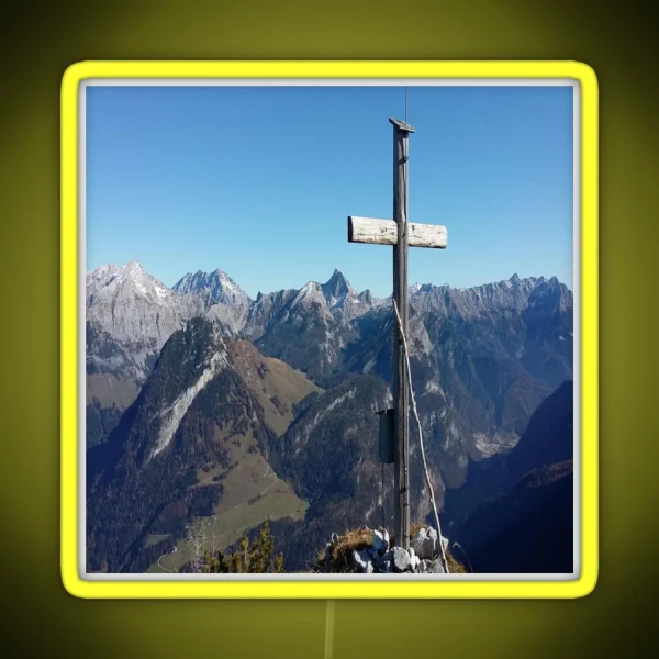 Summit Cross Alps RGB Neon Sign