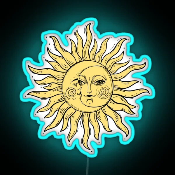 Sun And Moon RGB Neon Sign