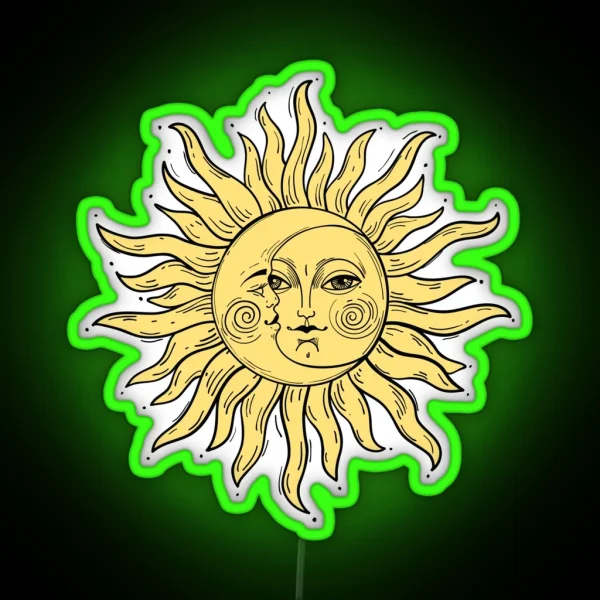 Sun And Moon RGB Neon Sign