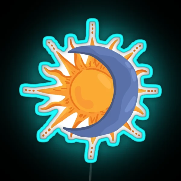 Sun And Moon RGB Neon Sign