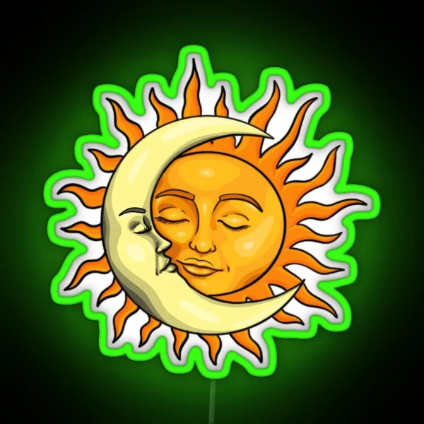 Sun And Moon RGB Neon Sign