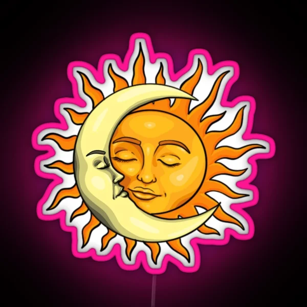 Sun And Moon RGB Neon Sign