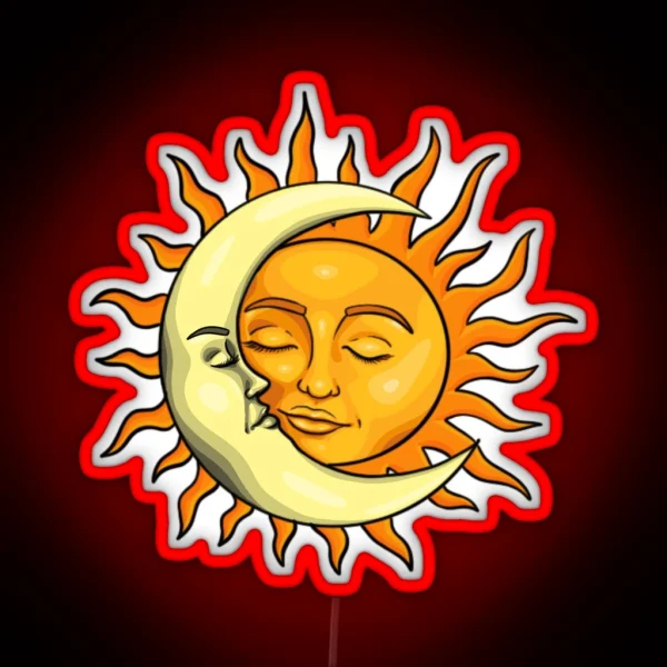 Sun And Moon RGB Neon Sign