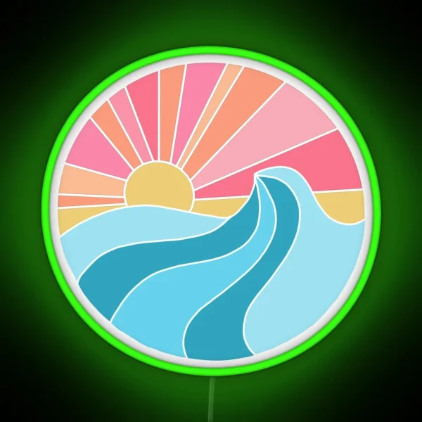 Sun And Wave RGB Neon Sign