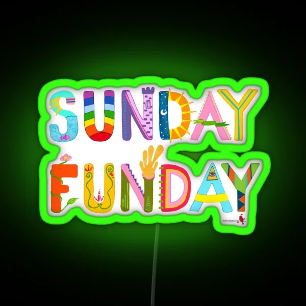 Sunday Funday RGB Neon Sign