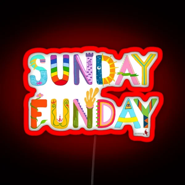 Sunday Funday RGB Neon Sign