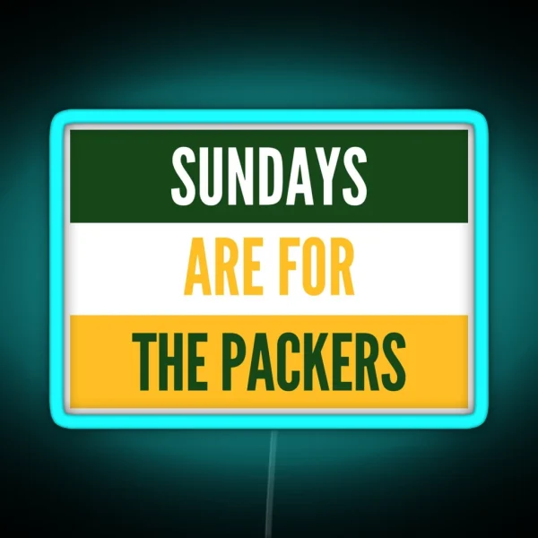 Sundays For The Packers RGB Neon Sign