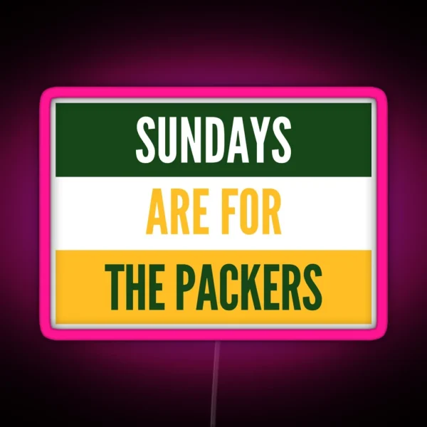 Sundays For The Packers RGB Neon Sign