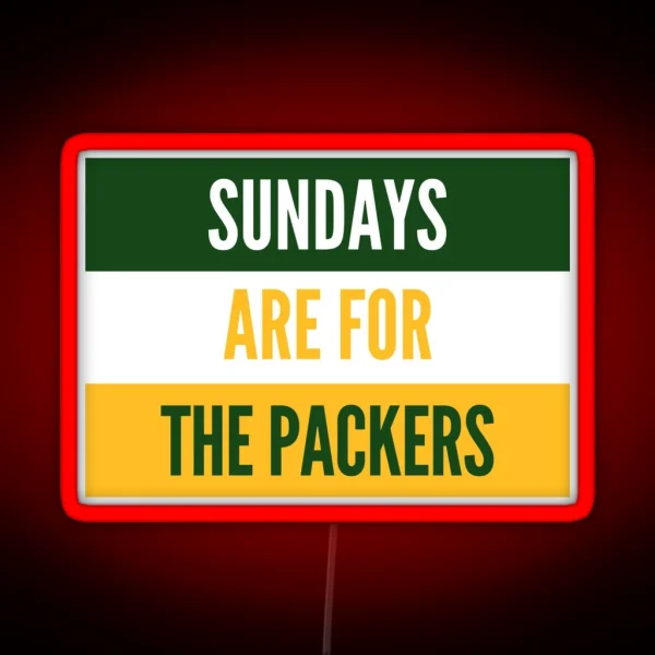Sundays For The Packers RGB Neon Sign