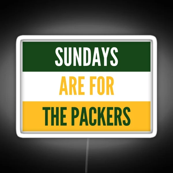 Sundays For The Packers RGB Neon Sign