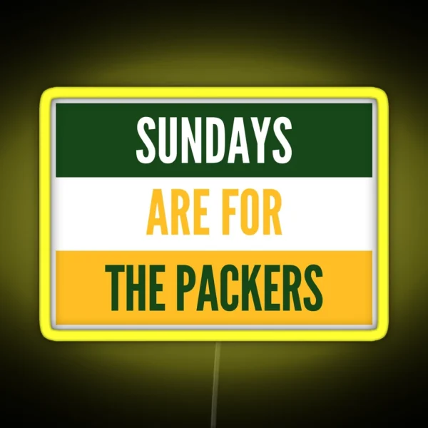 Sundays For The Packers RGB Neon Sign