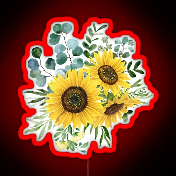 Sunflower And Eucalyptus RGB Neon Sign