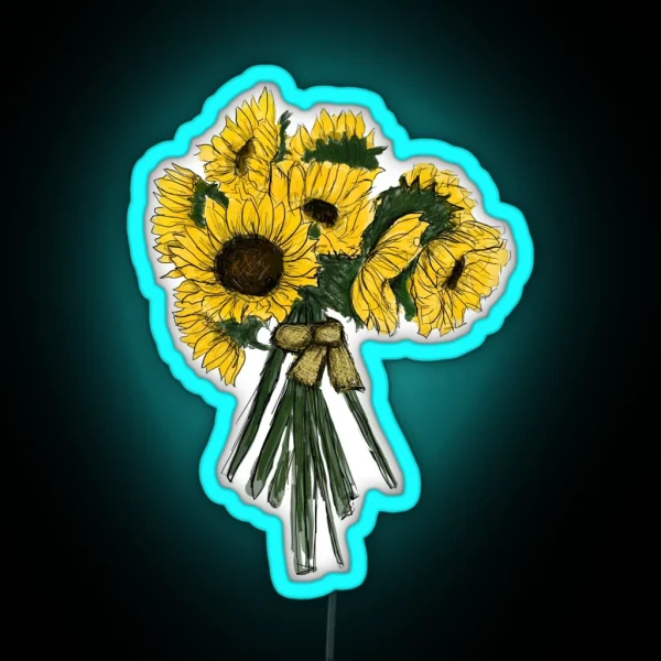 Sunflower Bouquet RGB Neon Sign
