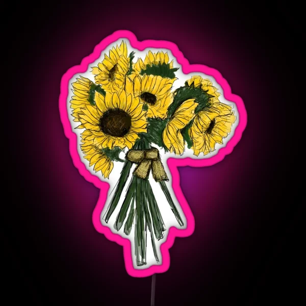 Sunflower Bouquet RGB Neon Sign