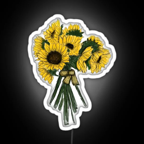 Sunflower Bouquet RGB Neon Sign