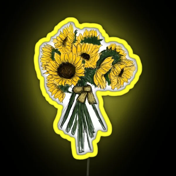 Sunflower Bouquet RGB Neon Sign