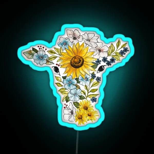 Sunflower Cow RGB Neon Sign