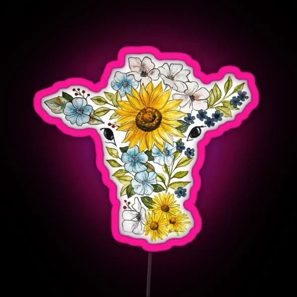 Sunflower Cow RGB Neon Sign
