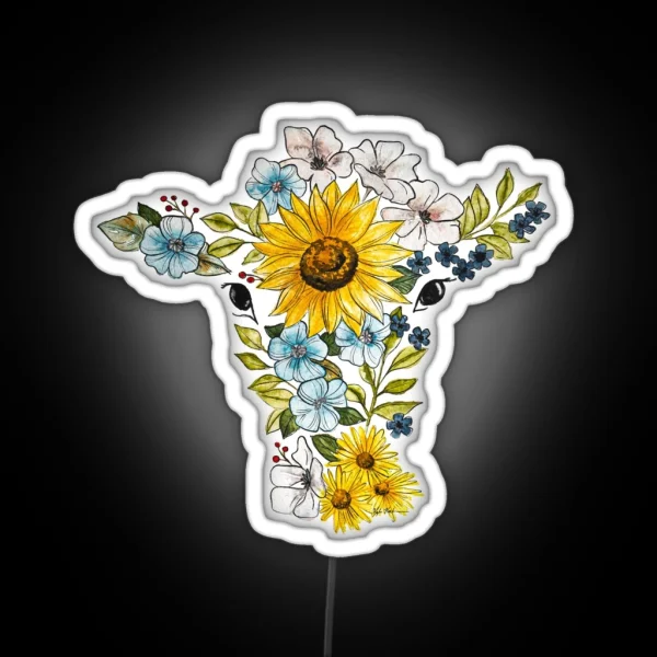 Sunflower Cow RGB Neon Sign