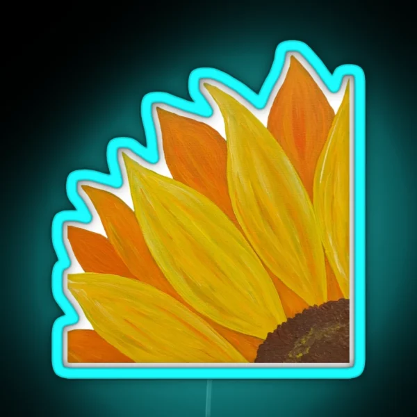Sunflower Painting RGB Neon Sign