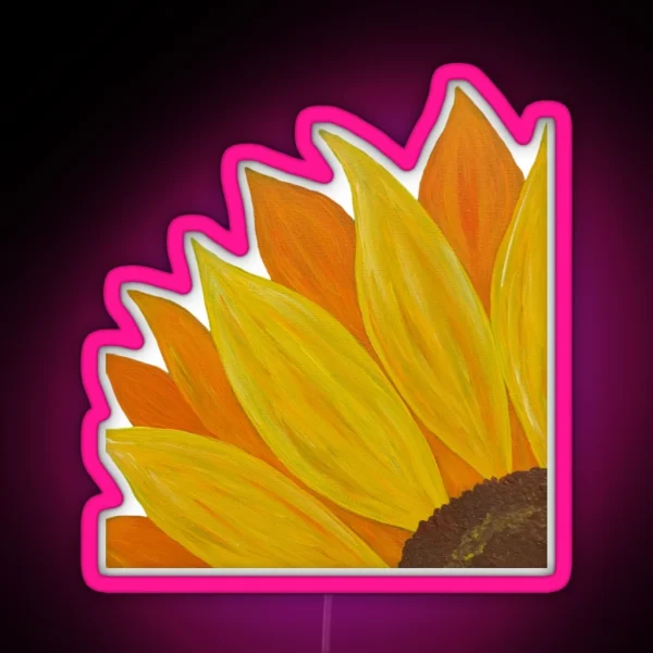 Sunflower Painting RGB Neon Sign