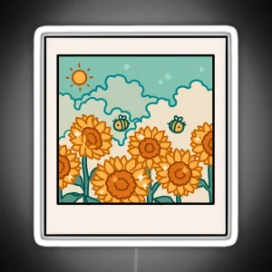 Sunflower Photo RGB Neon Sign