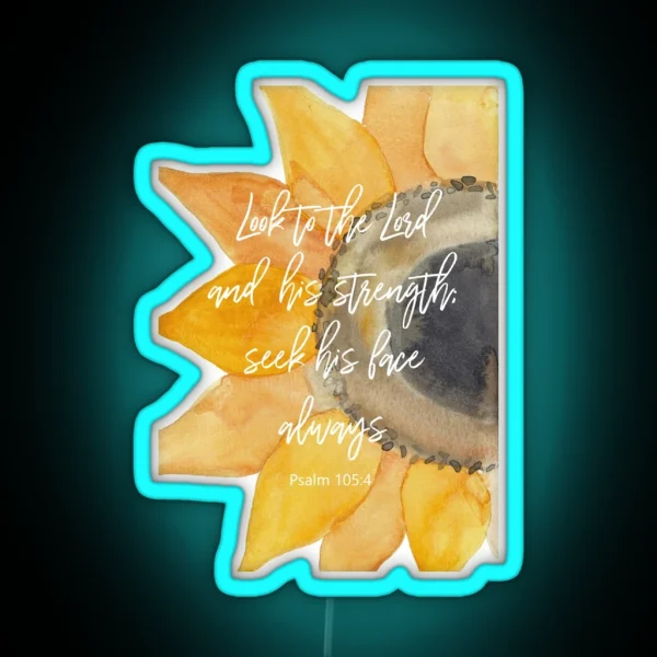 Sunflower Psalm 105 4 RGB Neon Sign