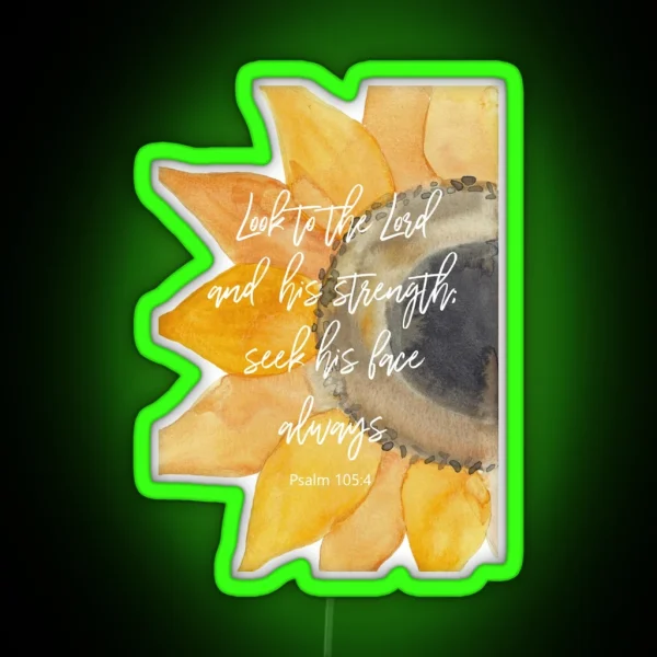 Sunflower Psalm 105 4 RGB Neon Sign