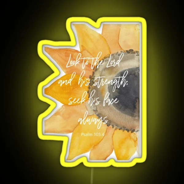 Sunflower Psalm 105 4 RGB Neon Sign