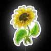 Brighten up your space with this vibrant sunflower neon decor